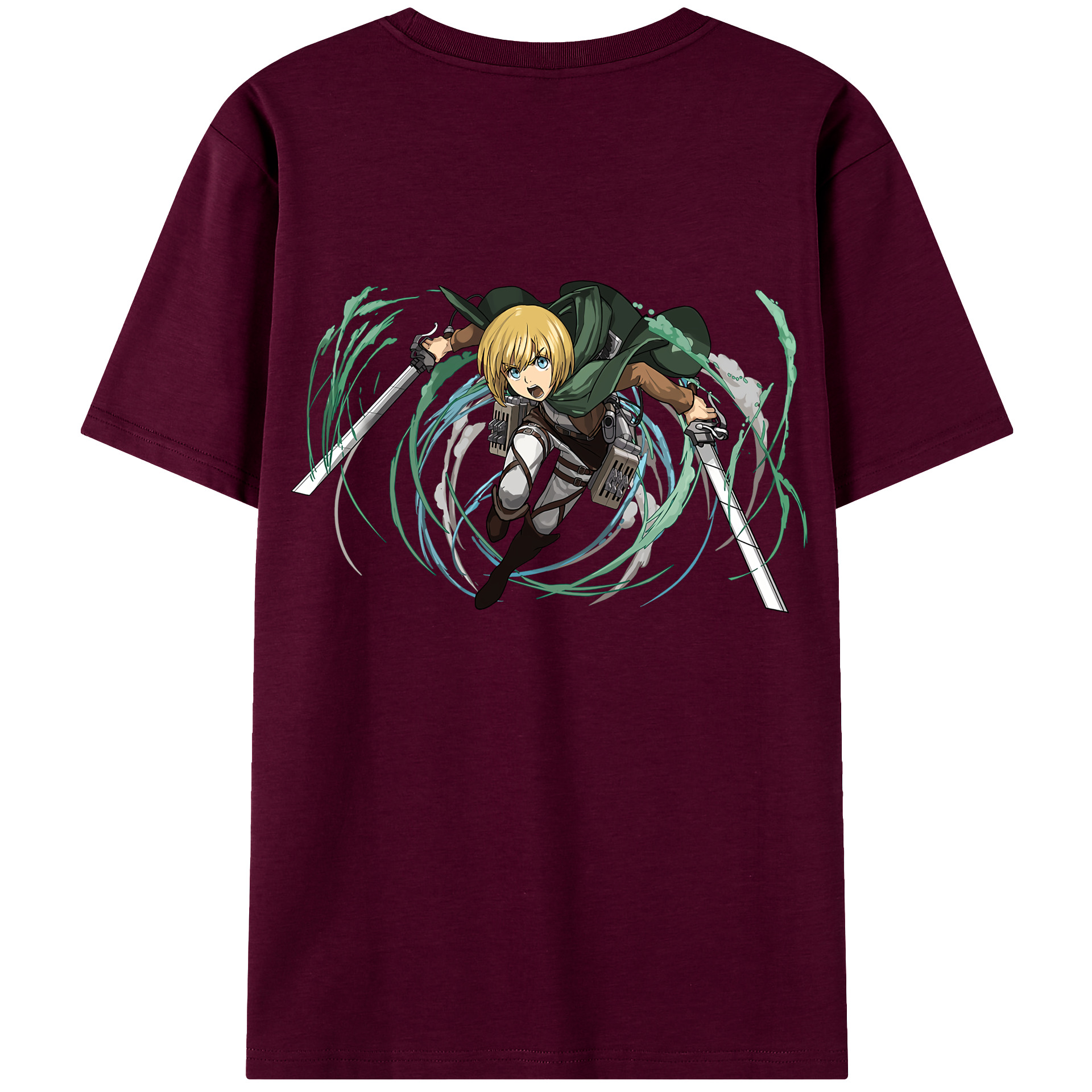 （画像用） 進撃の巨人 アルミン·アルレルト Attack on Titan Armin Arlert レディース半袖Tシャツ(バックプリント)